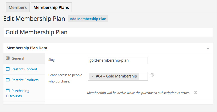 Memberships Add Membership Plan | eSy[GB]