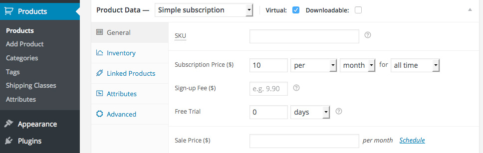 WooCommerce Add Subscription Product Data | eSy[GB]