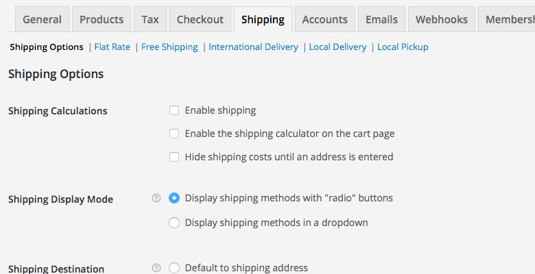 WooCommerce Shipping Shipping Options | eSy[GB]